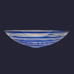 Centre de table "Spirale" bleu en verre de Murano - V. Nason & C.