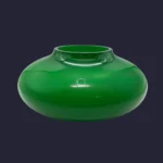 Vase rond Opaline vert en verre de Murano - V. Nason & C.
