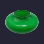 Vase rond Opaline vert en verre de Murano - V. Nason & C.