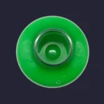 Vase rond Opaline vert en verre de Murano - V. Nason & C.