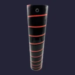 Vase haut "Inferno" en verre de Murano - V. Nason & C.