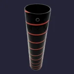 Vase haut "Inferno" en verre de Murano