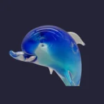 Sculpture Delfino - Dauphin en verre de Murano - V. Nason & C.