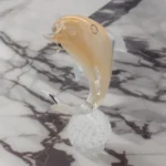 Sculpture Delfino - Dauphin en verre de Murano avec poudre d'or - V. Nason & C.
