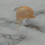 Sculpture Delfino - Dauphin en verre de Murano avec poudre d'or - V. Nason & C.