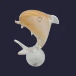 Sculpture Delfino - Dauphin en verre de Murano avec poudre d'or - V. Nason & C.