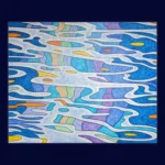 Au fil de l'onde - Peinture de Muriel Besnard - VetrinArte