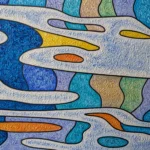 Au fil de l'onde - Peinture de Muriel Besnard - VetrinArte