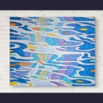 Au fil de l'onde - Peinture de Muriel Besnard - VetrinArte