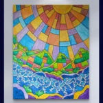 Bélénos, Dieu-Soleil - Peinture de Muriel Besnard - VetrinArte