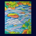 Chant de l'eau - Peinture de Muriel Besnard - VetrinArte