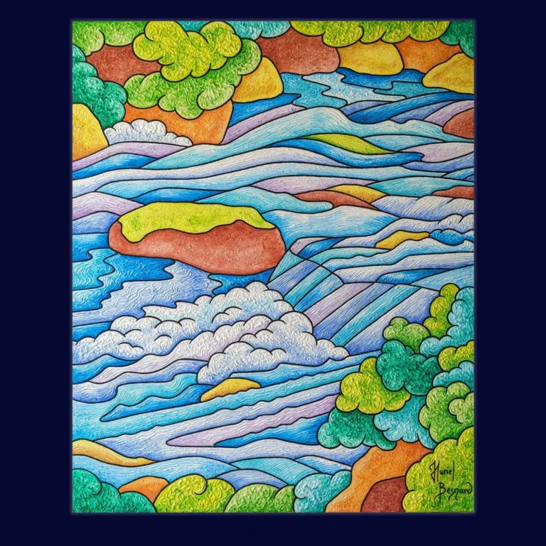 Chant de l'eau - Peinture de Muriel Besnard - VetrinArte