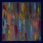 De bleu et d'or - Peinture de Cécile Bouvier - VetrinArte
