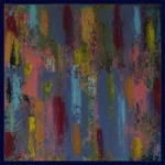 De bleu et d'or - Peinture de Cécile Bouvier - VetrinArte
