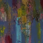 De bleu et d'or - Peinture de Cécile Bouvier - VetrinArte