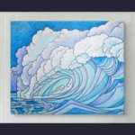 Enroulement de la vague - Peinture de Muriel Besnard - VetrinArte