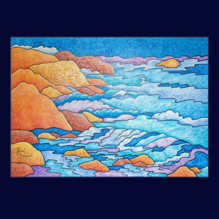 Entre Terre et Mer - Peinture de Muriel Besnard - VetrinArte