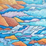 Entre Terre et Mer - Peinture de Muriel Besnard - VetrinArte