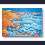 Entre Terre et Mer - Peinture de Muriel Besnard - VetrinArte