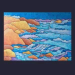 Entre Terre et Mer - Peinture de Muriel Besnard - VetrinArte