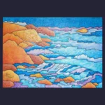 Entre Terre et Mer - Peinture de Muriel Besnard - VetrinArte