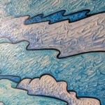 Entre Terre et Mer - Peinture de Muriel Besnard - VetrinArte