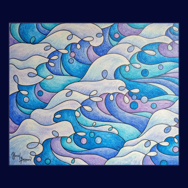 Graphi-vague - Peinture de Muriel Besnard - VetrinArte