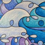 Graphi-vague - Peinture de Muriel Besnard - VetrinArte