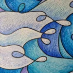 Graphi-vague - Peinture de Muriel Besnard - VetrinArte