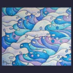 Graphi-vague - Peinture de Muriel Besnard - VetrinArte