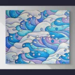 Graphi-vague - Peinture de Muriel Besnard - VetrinArte