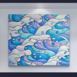 Graphi-vague - Peinture de Muriel Besnard - VetrinArte