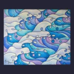 Graphi-vague - Peinture de Muriel Besnard - VetrinArte