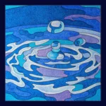 La goutte d'eau - Peinture de Muriel Besnard - VetrinArte