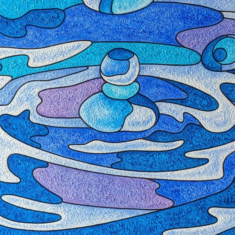 La goutte d'eau - Peinture de Muriel Besnard - VetrinArte