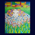 Le Bélier - Peinture de Muriel Besnard - VetrinArte