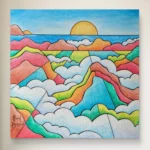 Méditation matinale - Peinture de Muriel Besnard - VetrinArte