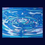 Perles d'eau - Peinture de Muriel Besnard - VetrinArte