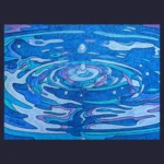 Perles d'eau - Peinture de Muriel Besnard - VetrinArte
