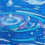 Perles d'eau - Peinture de Muriel Besnard - VetrinArte