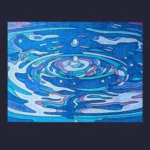 Perles d'eau - Peinture de Muriel Besnard - VetrinArte