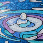 Perles d'eau - Peinture de Muriel Besnard - VetrinArte