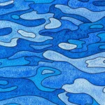 Reflets en mer - Peinture de Muriel Besnard - VetrinArte