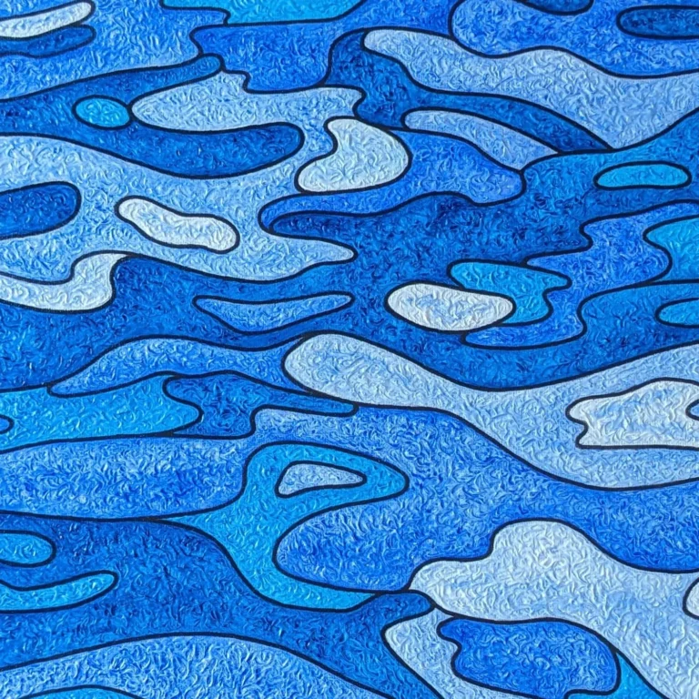 Reflets en mer - Peinture de Muriel Besnard - VetrinArte