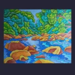 Vallée secrète - Peinture de Muriel Besnard - VetrinArte