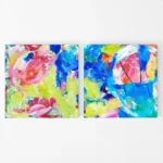 Where the Wild Roses Grow 1 & 2 - Peinture de Roxane Malu - VetrinArte