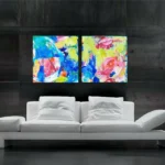 Where the Wild Roses Grow 1 & 2 - Peinture de Roxane Malu - VetrinArte