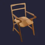 Chaise Canti avec accoudoirs en bois de noyer - Meubles Pivert