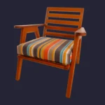 Chaise Patio en bois de poirier étuvé - Meubles Pivert