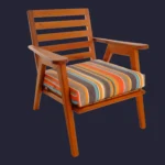 Chaise Patio en bois de poirier étuvé - Meubles Pivert